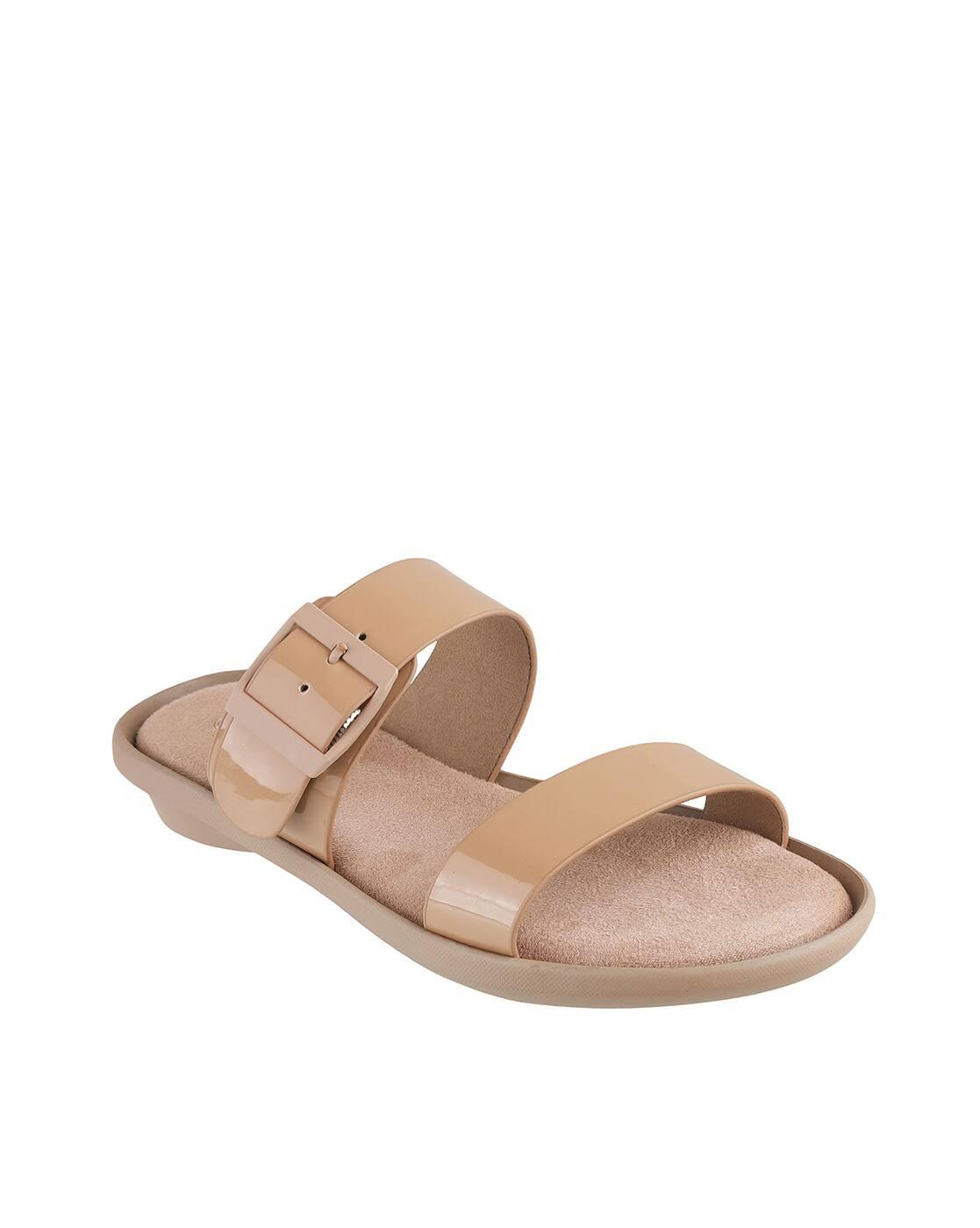 Women Dual-Strap Open-Toe Flat Sandals