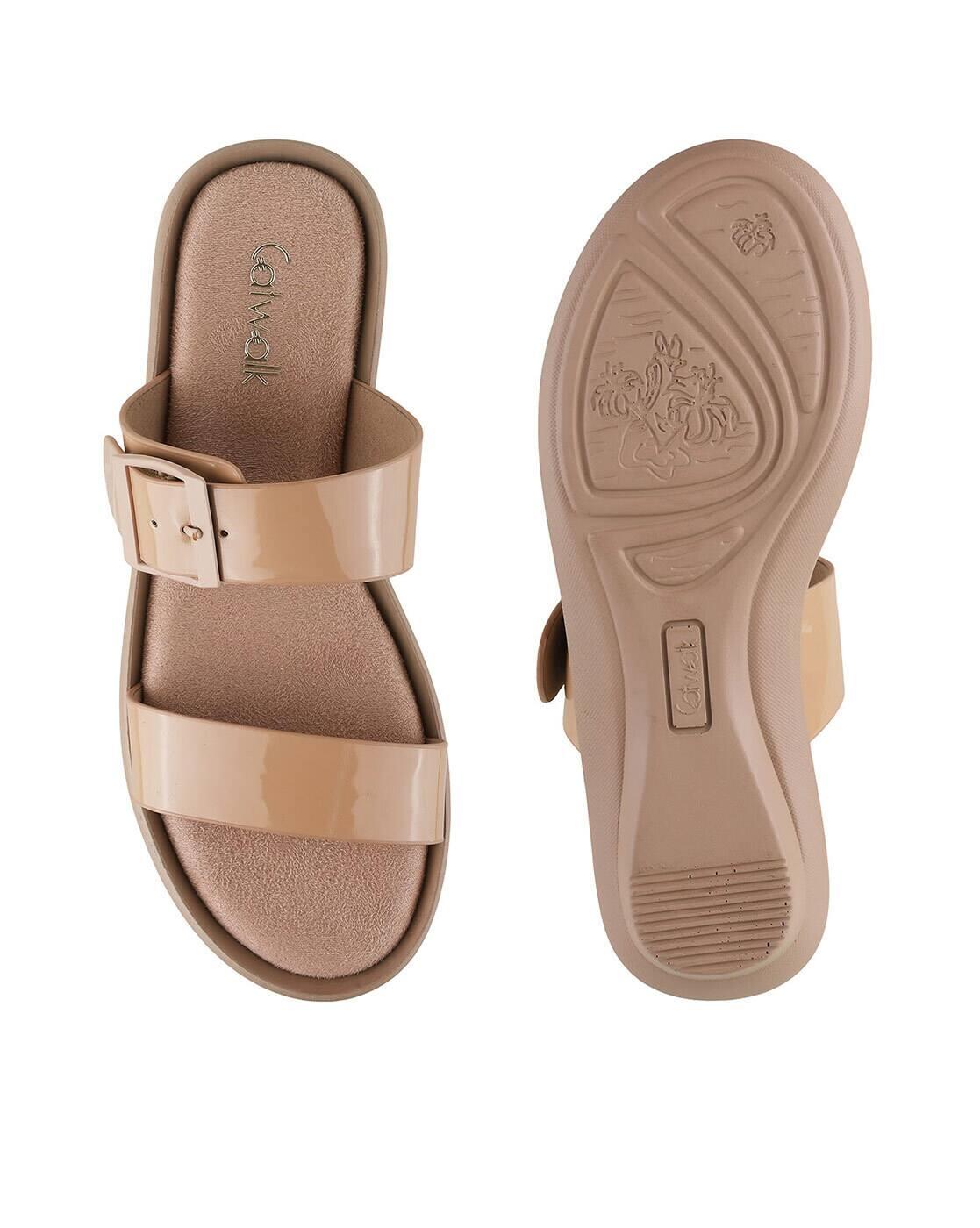 Women Dual-Strap Open-Toe Flat Sandals