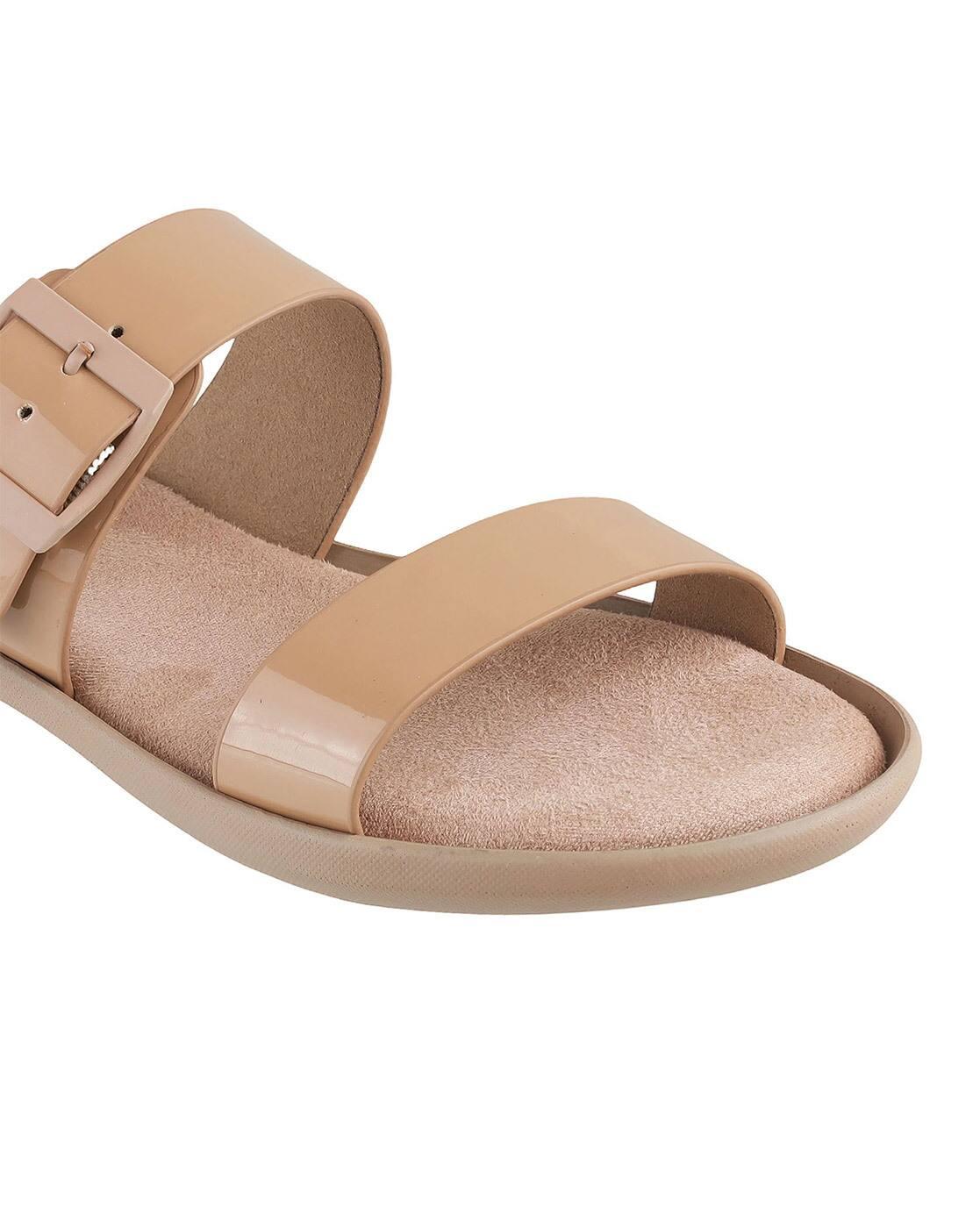 Women Dual-Strap Open-Toe Flat Sandals