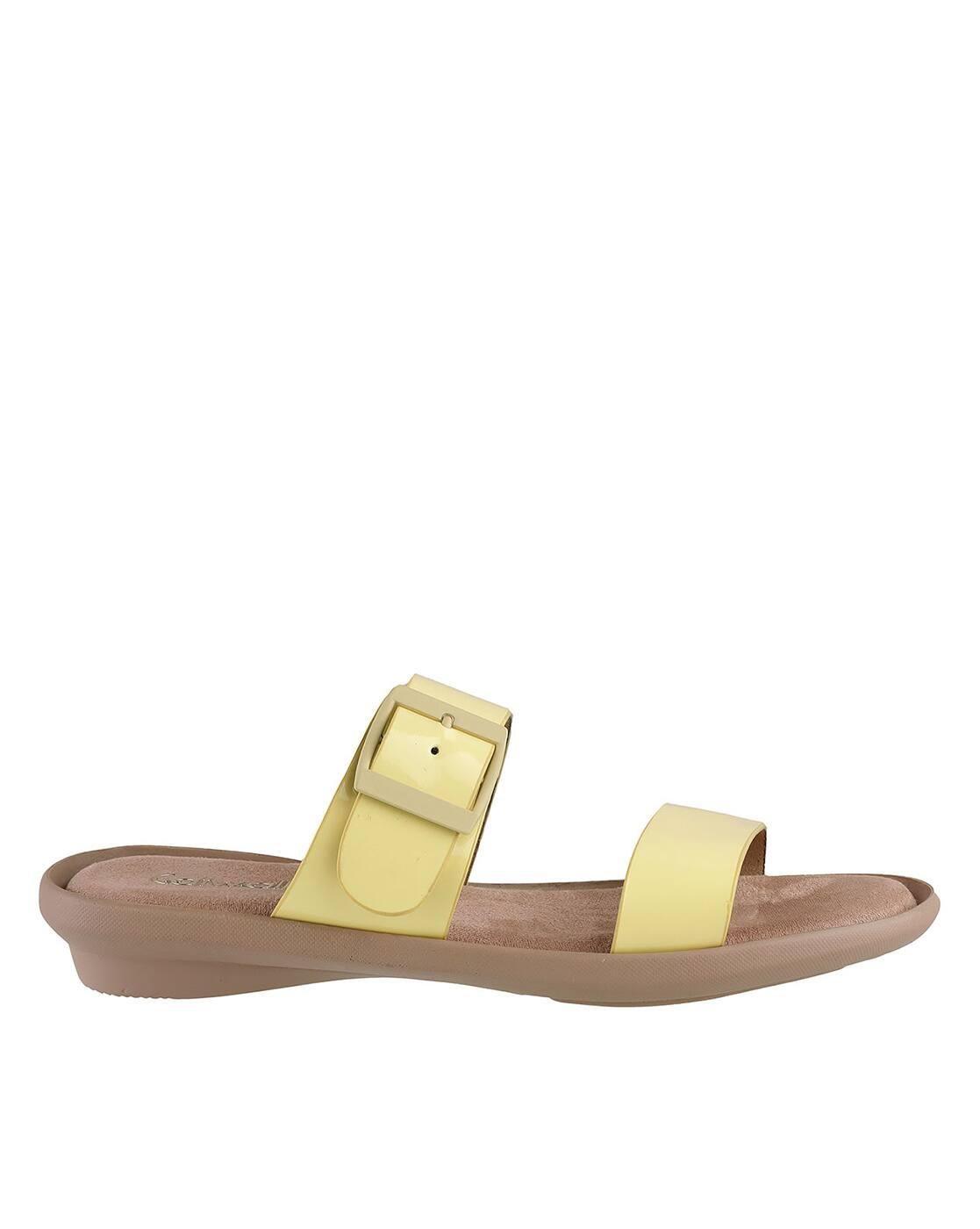 Women Croc-Embossed Open-Toe Flat Sandals