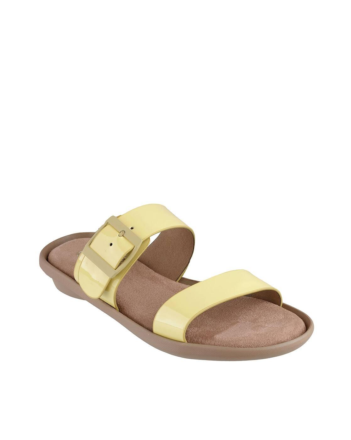 Women Croc-Embossed Open-Toe Flat Sandals