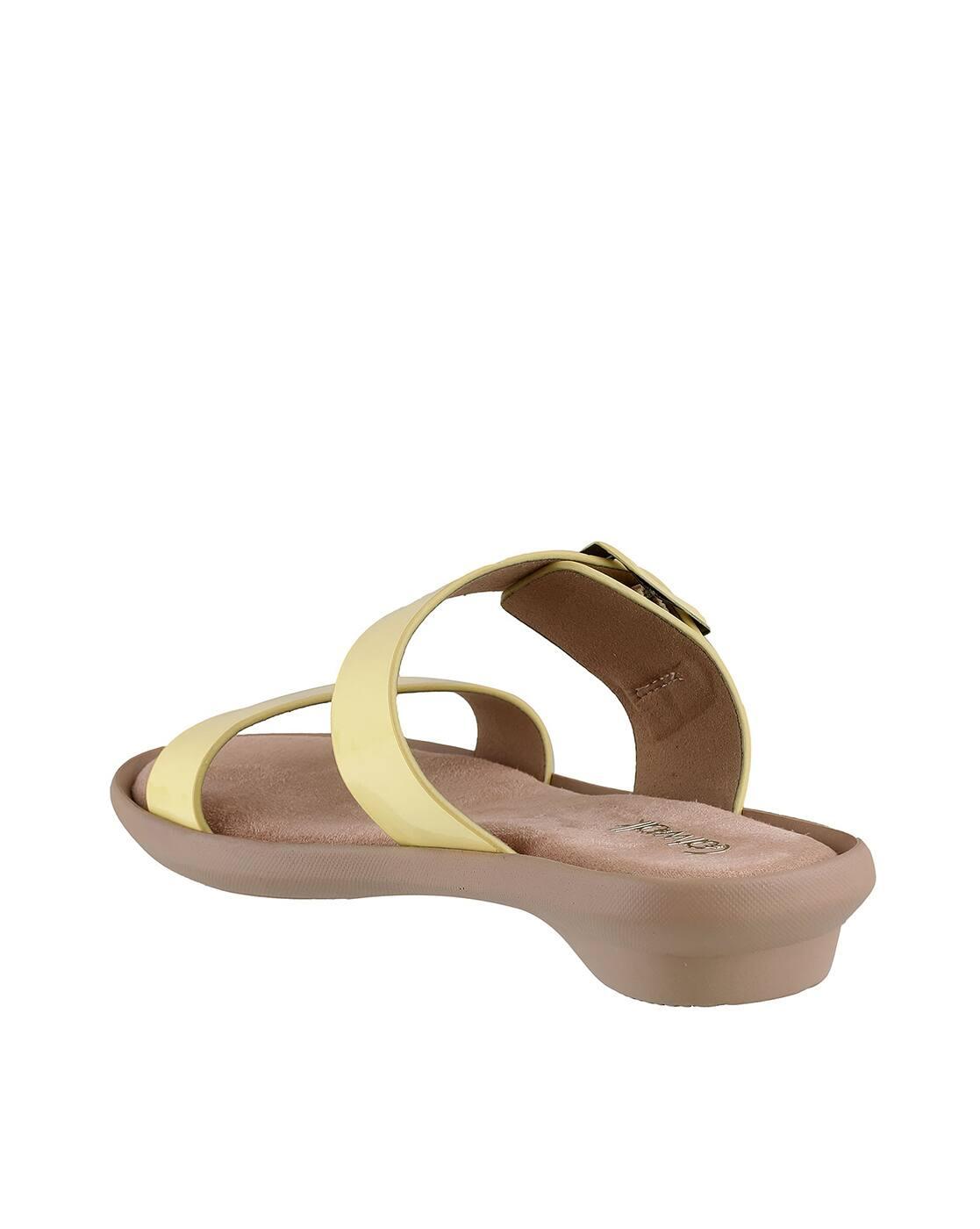 Women Croc-Embossed Open-Toe Flat Sandals