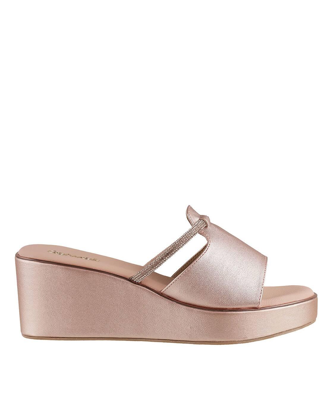 Women Embellished Open-Toe Wedges