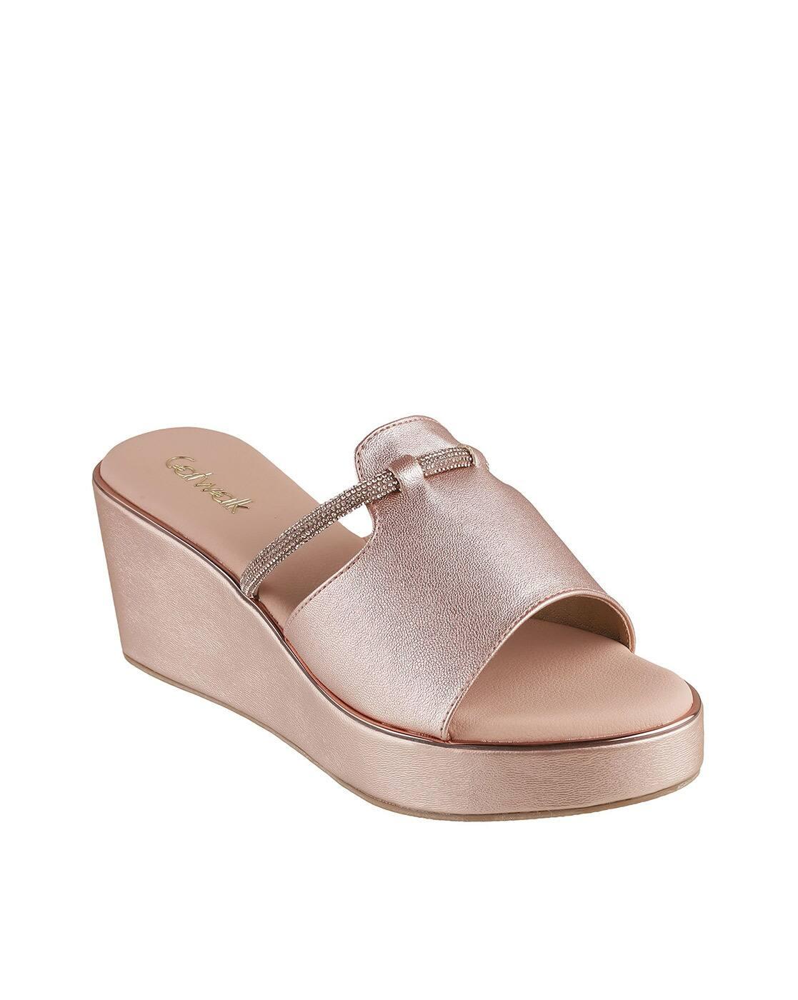 Women Embellished Open-Toe Wedges