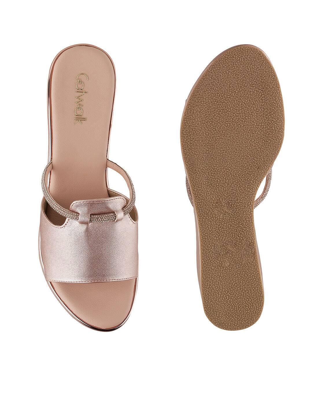 Women Embellished Open-Toe Wedges