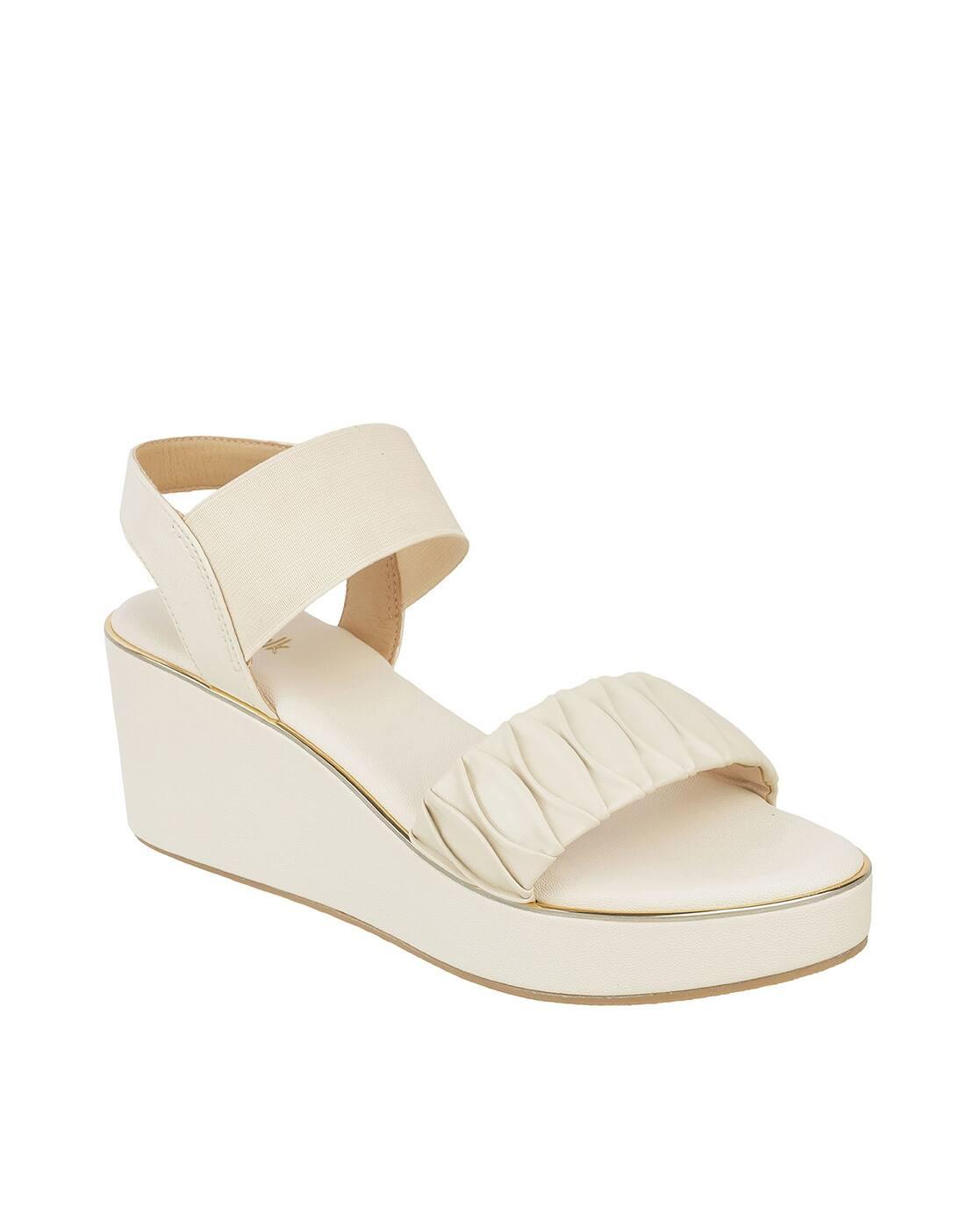 Women Ruched Slingback Wedges