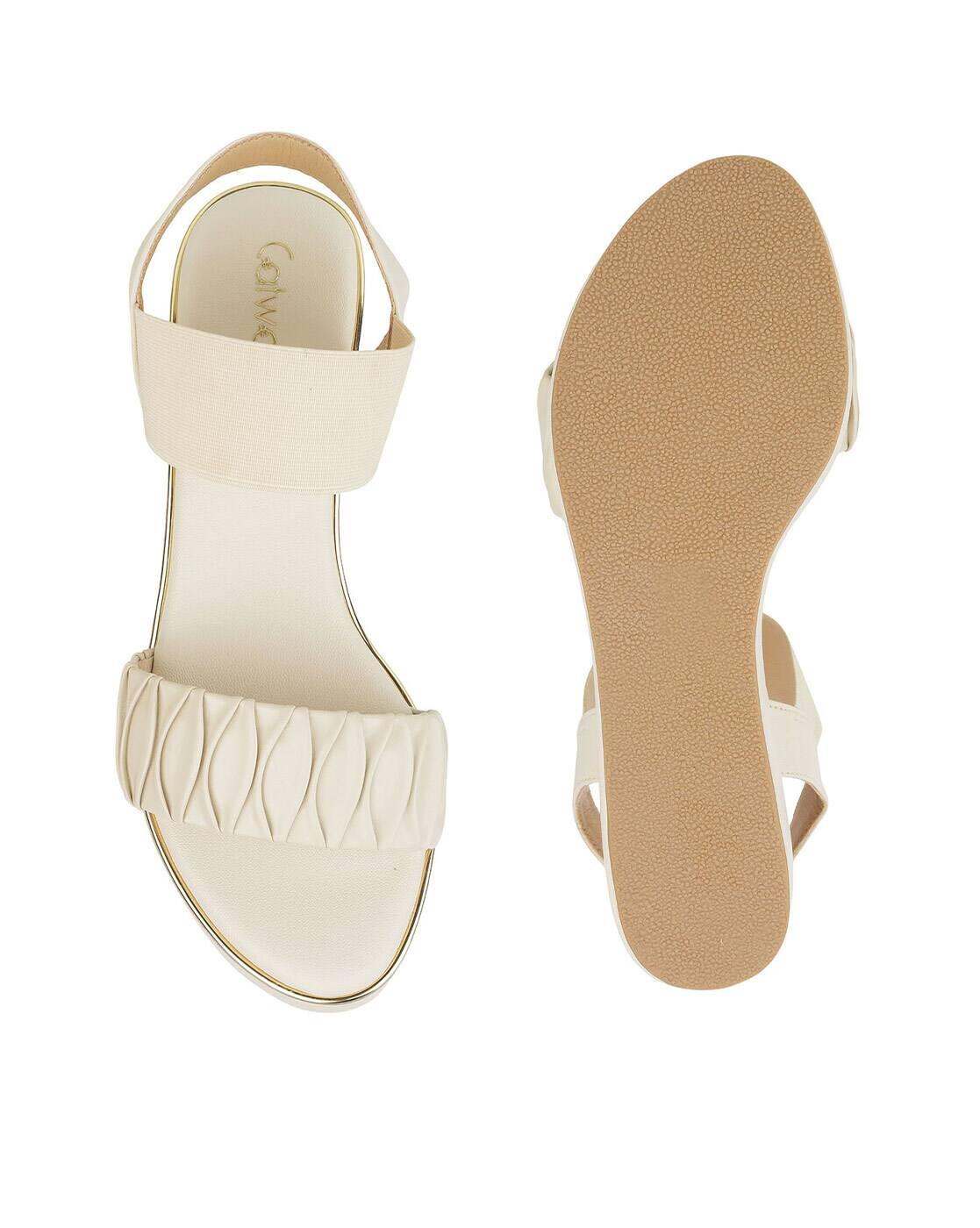 Women Ruched Slingback Wedges