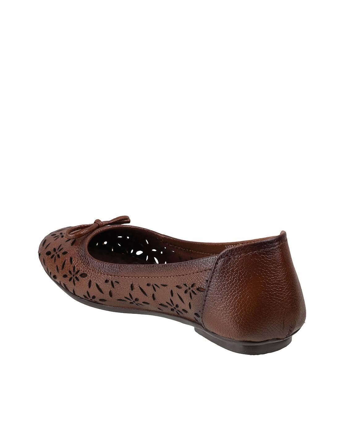 Women Laser-Cut Slip-On Ballerinas