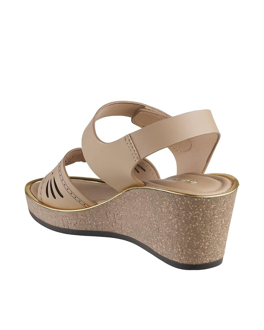 Women Slingback Wedges with Cutouts