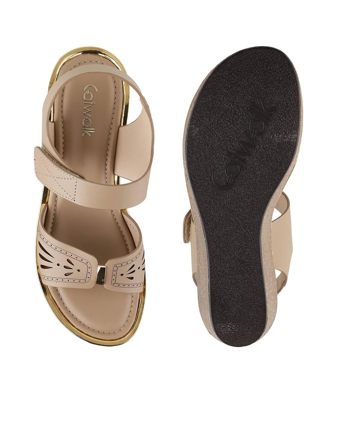 Women Slingback Wedges with Cutouts