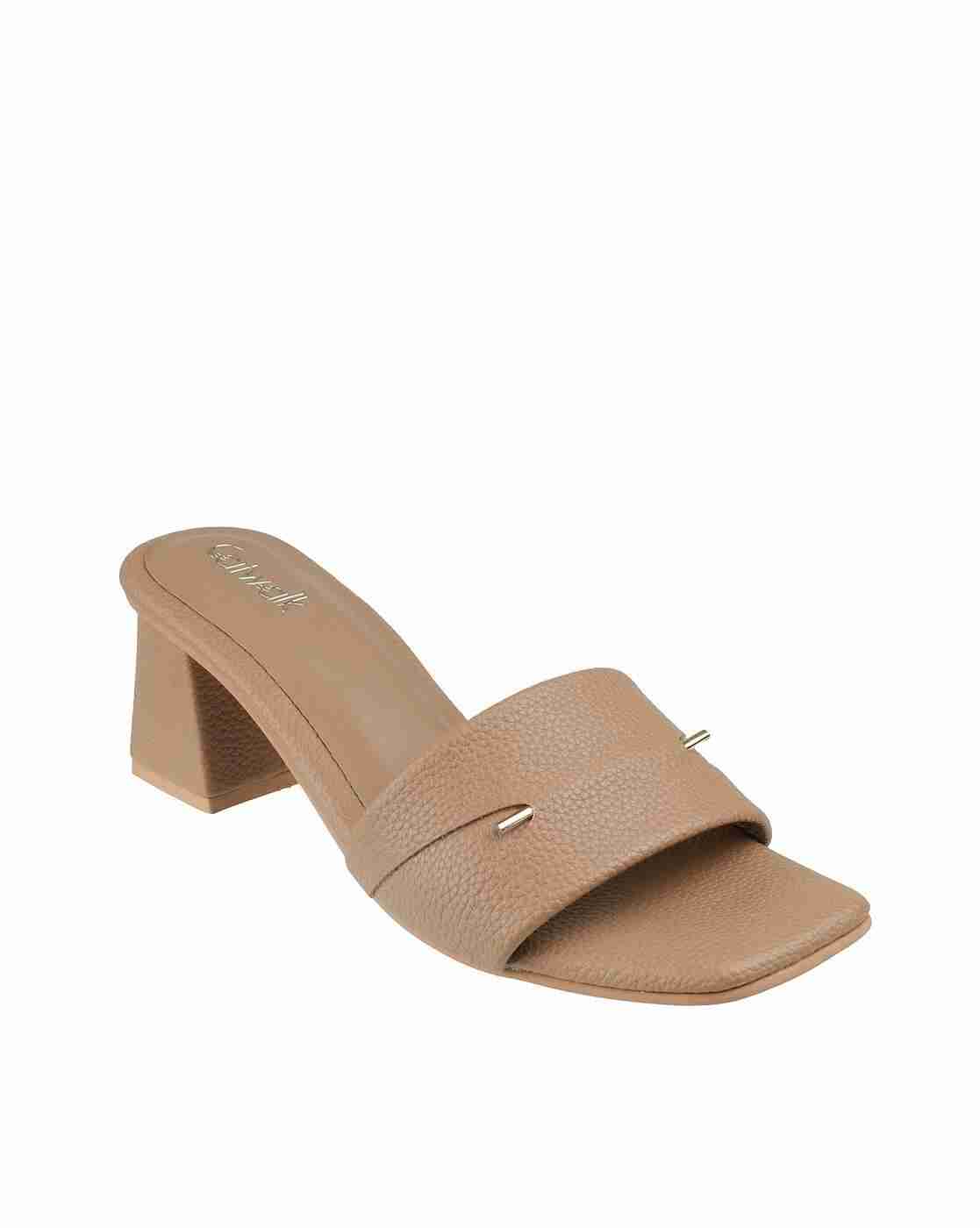 Women Heels Sandals with Rubber Sole