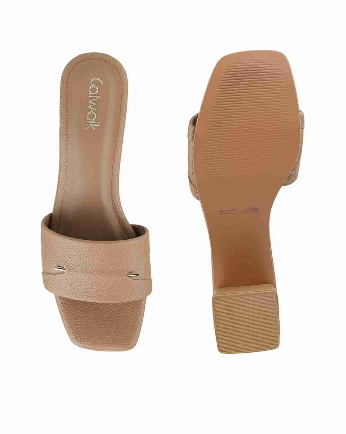 Women Heels Sandals with Rubber Sole