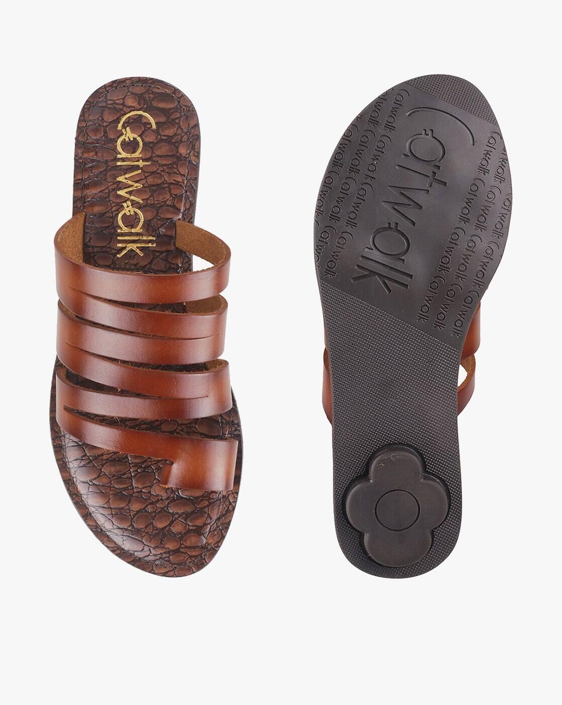 Women Croc-Embossed Toe-Ring Sandals