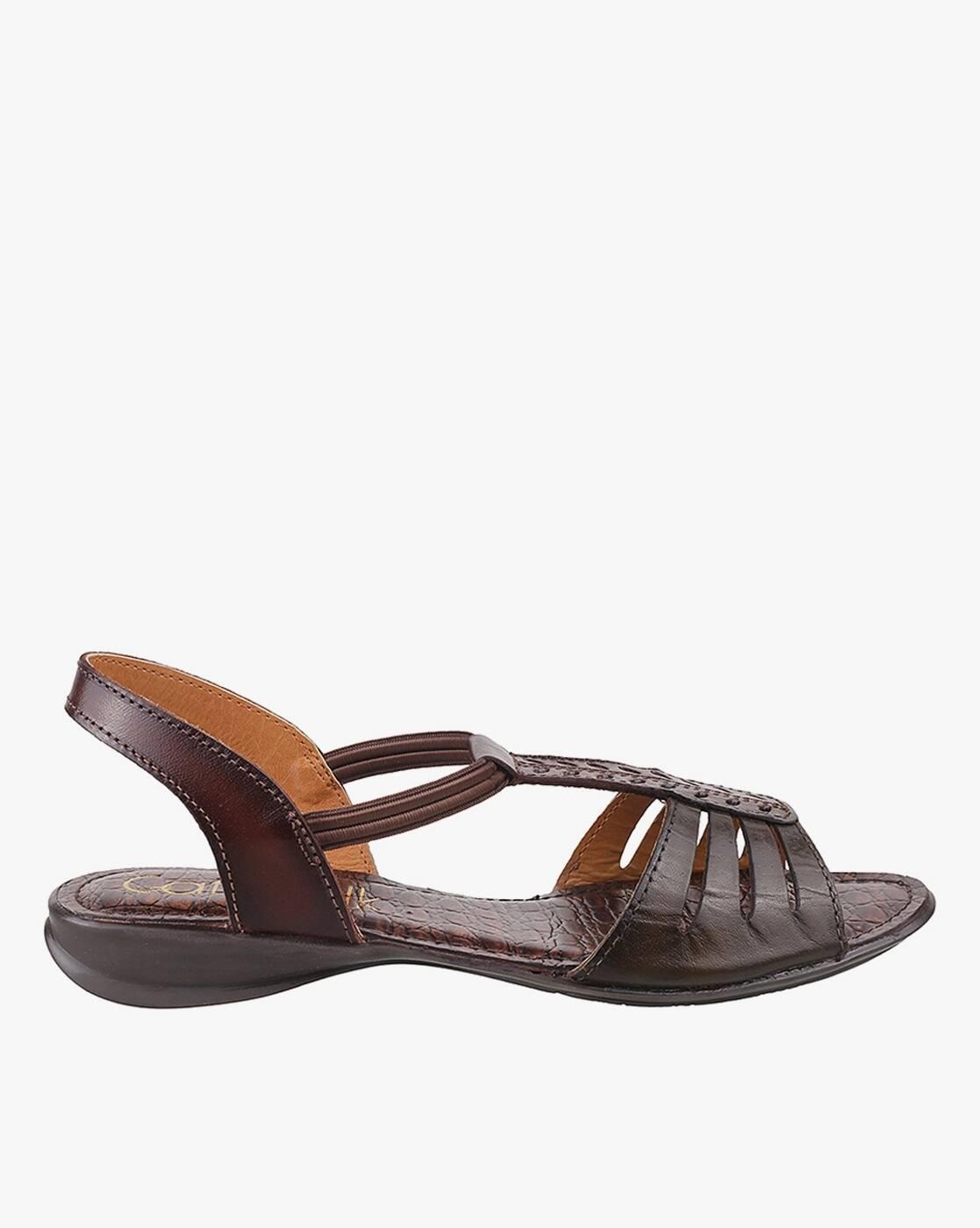 Women Reptilian Patterned Sling-Back Sandals