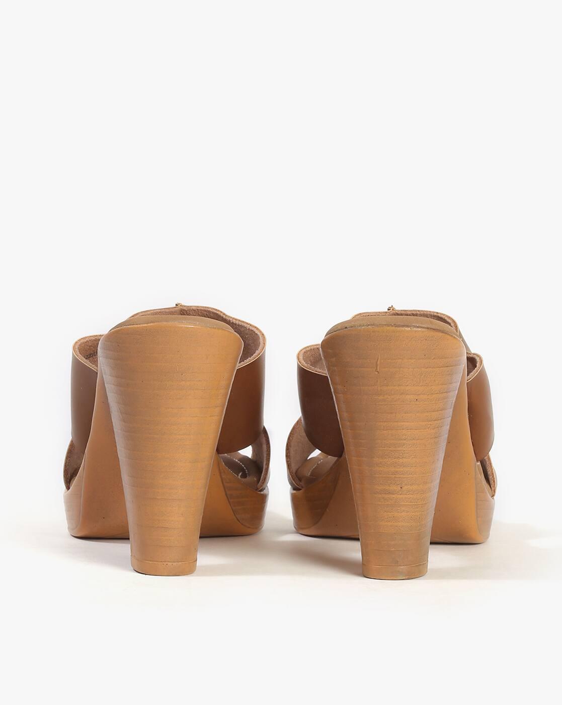 Slip-On Chunky Heeled Sandals