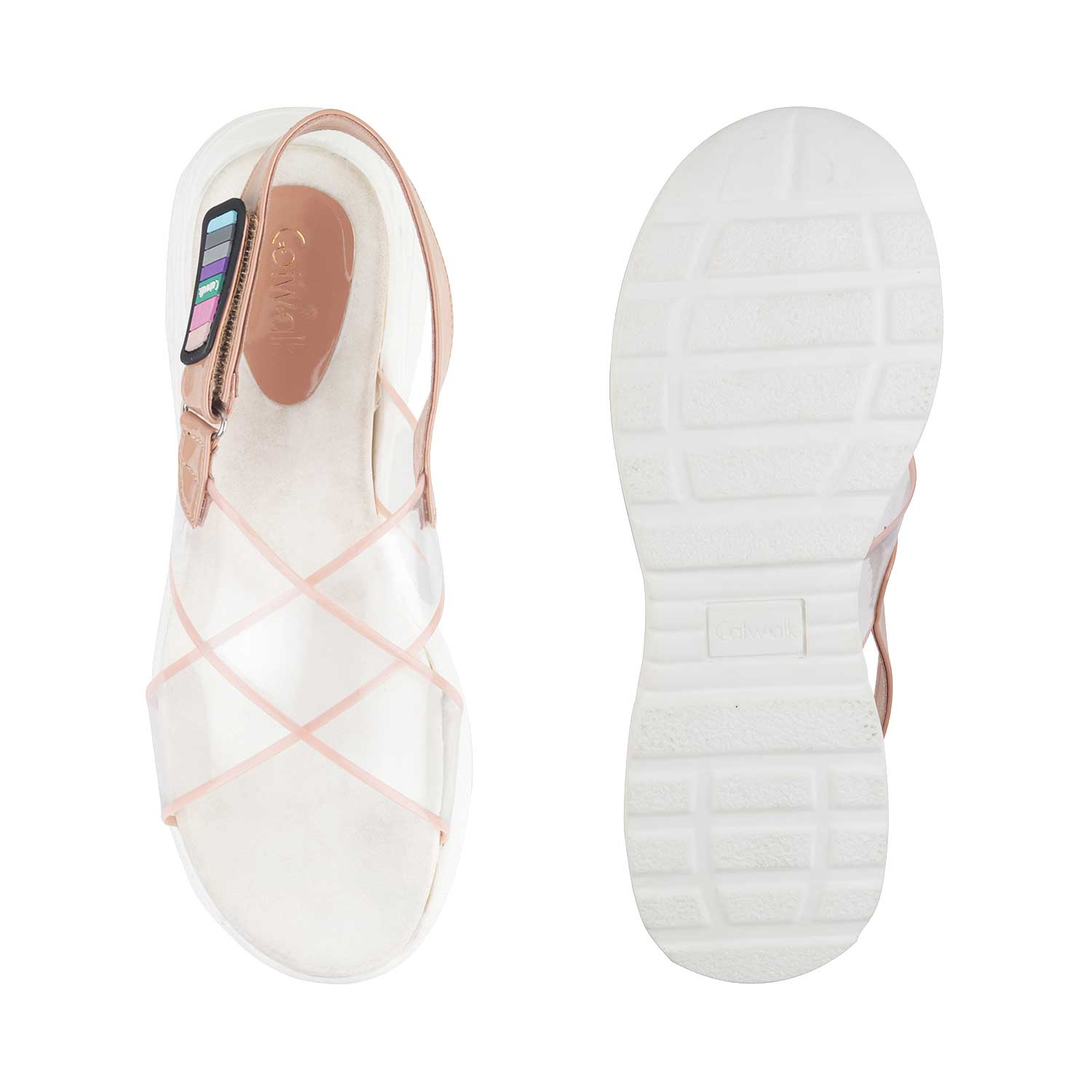 Dual-toned See-through Sandals