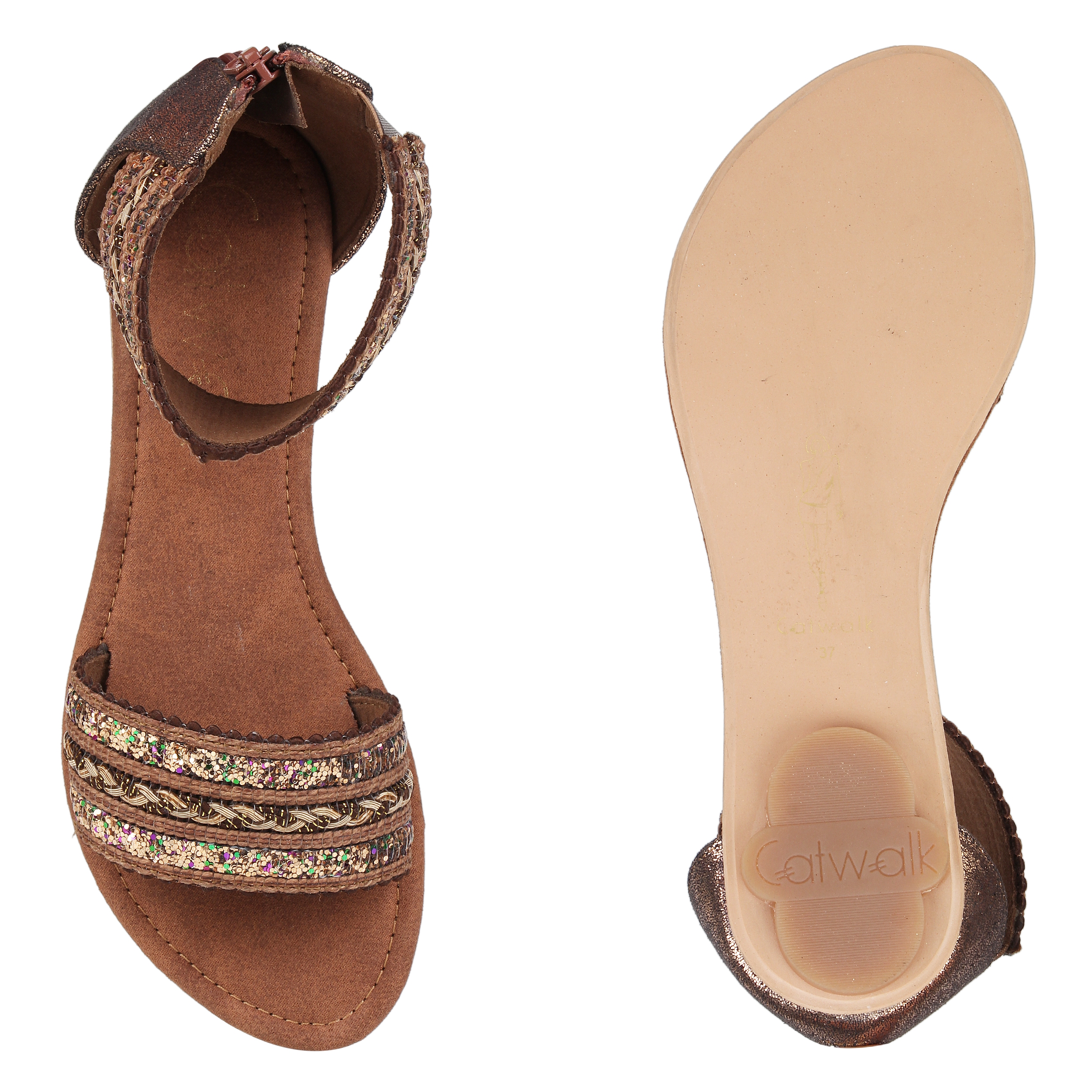 CATWALK | Embellished Ankle Strap Sandals