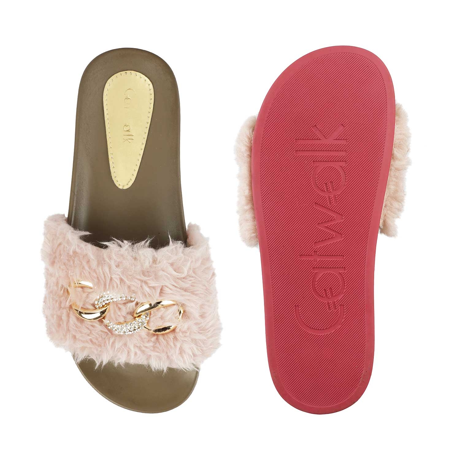 CATWALK | Faux Fur Embellished Slides