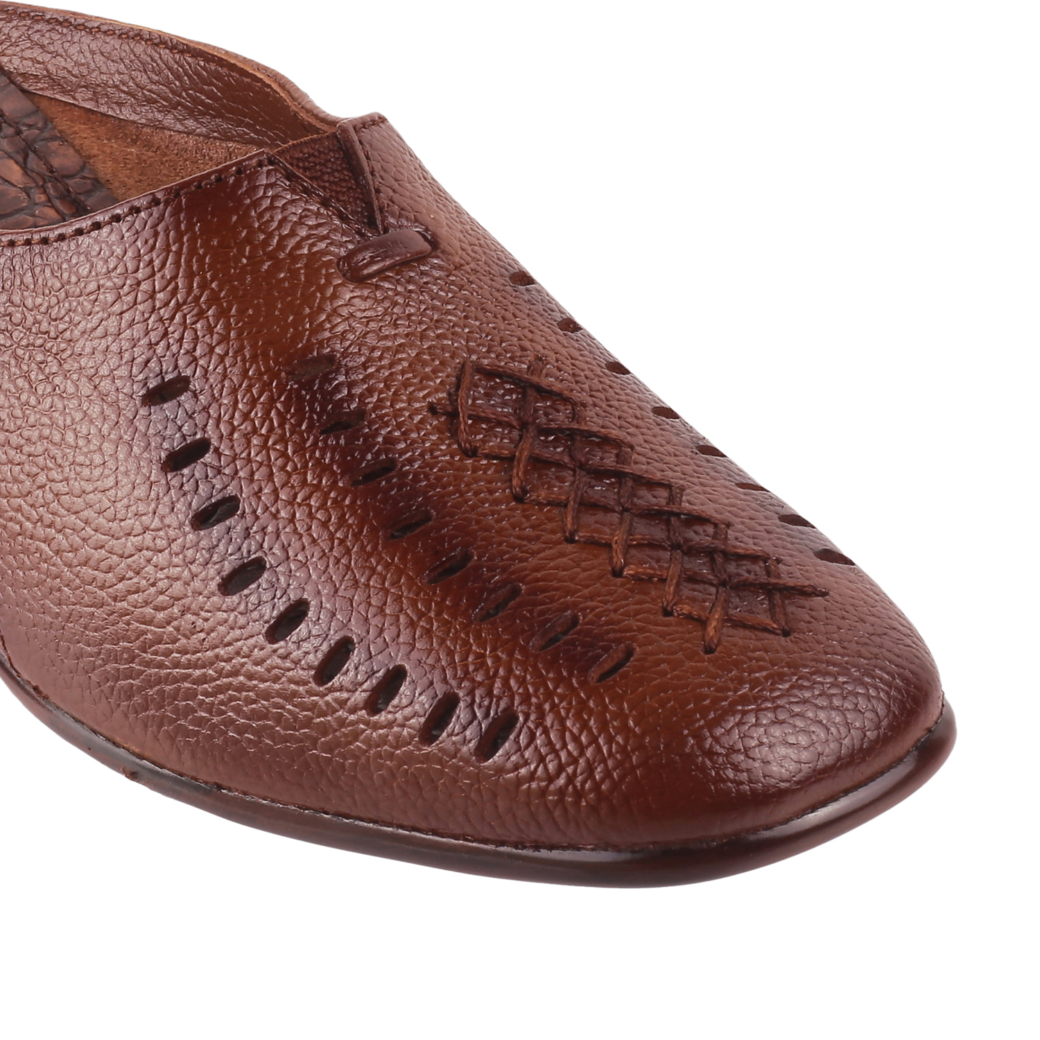 Leather Laser Cut Mules