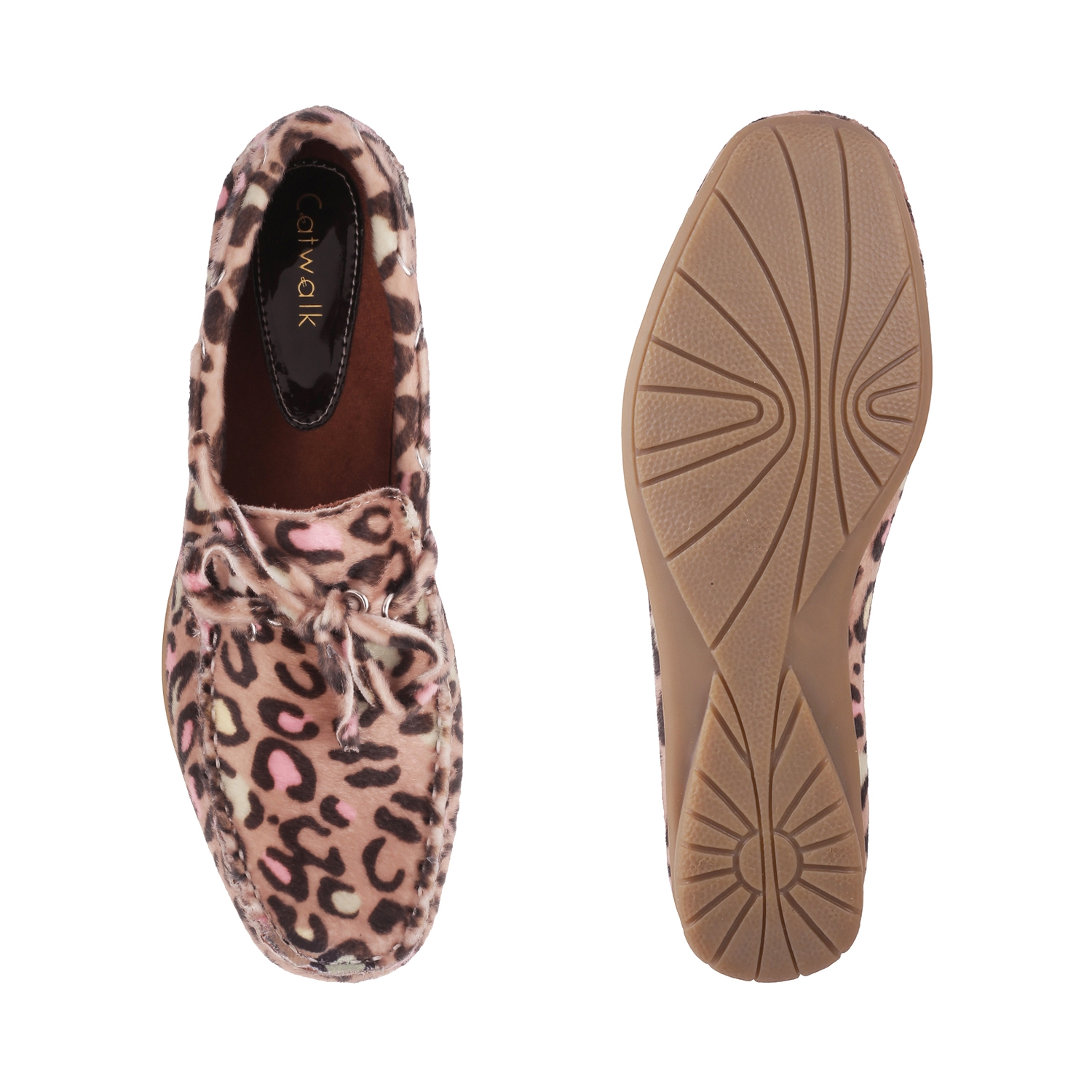 CATWALK | Animal Print Detailing Loafers