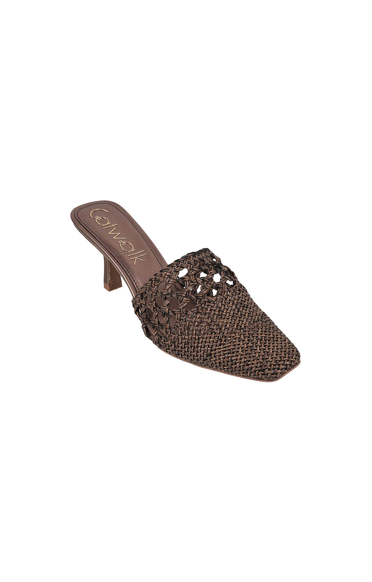 Women Stylised Kitten Heels Green Sandals