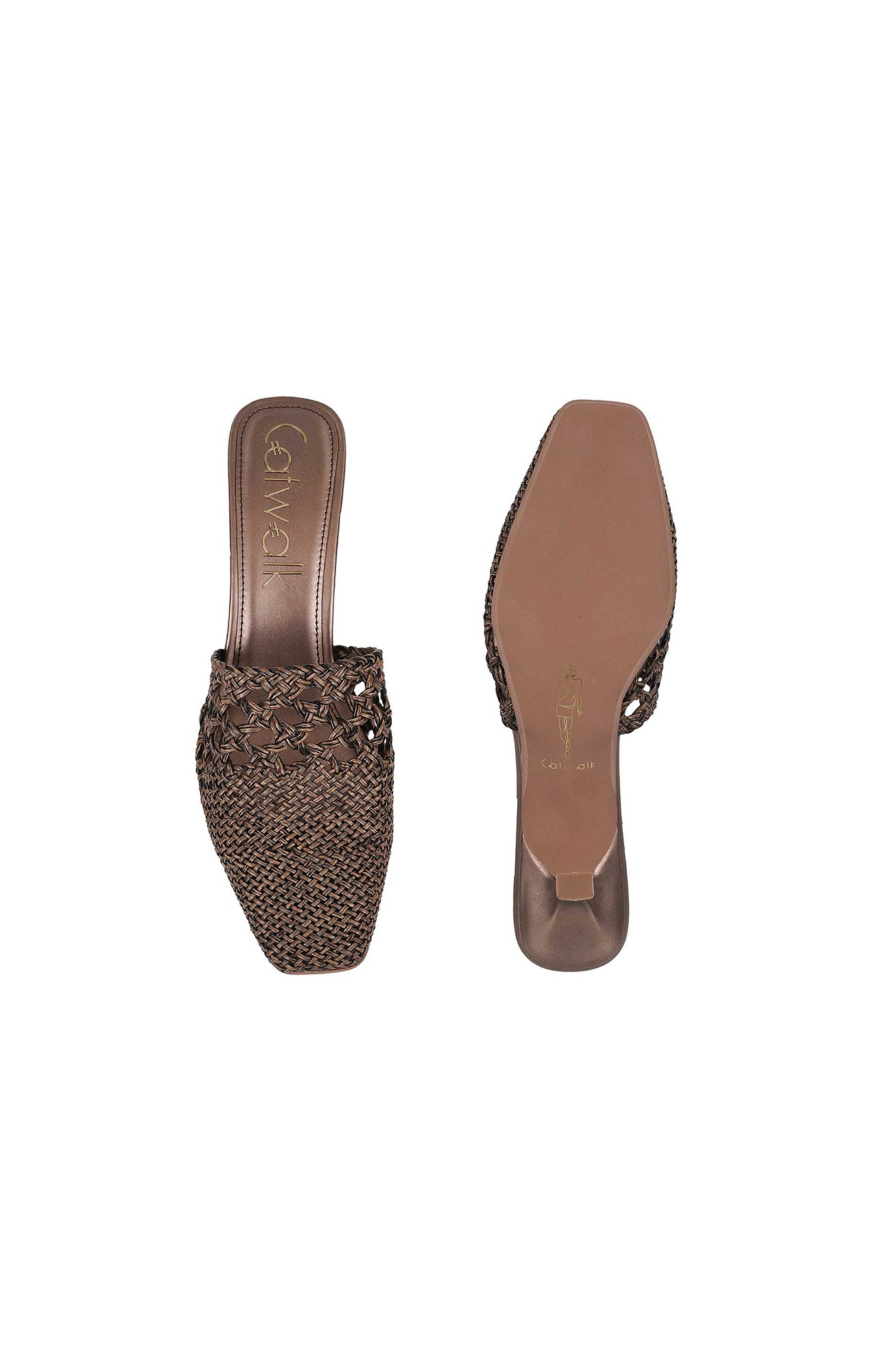Women Stylised Kitten Heels Green Sandals