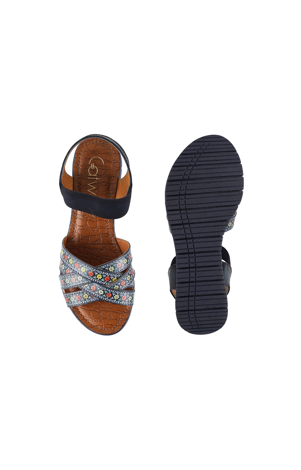 Women Stylised Platforms Blue Sandals