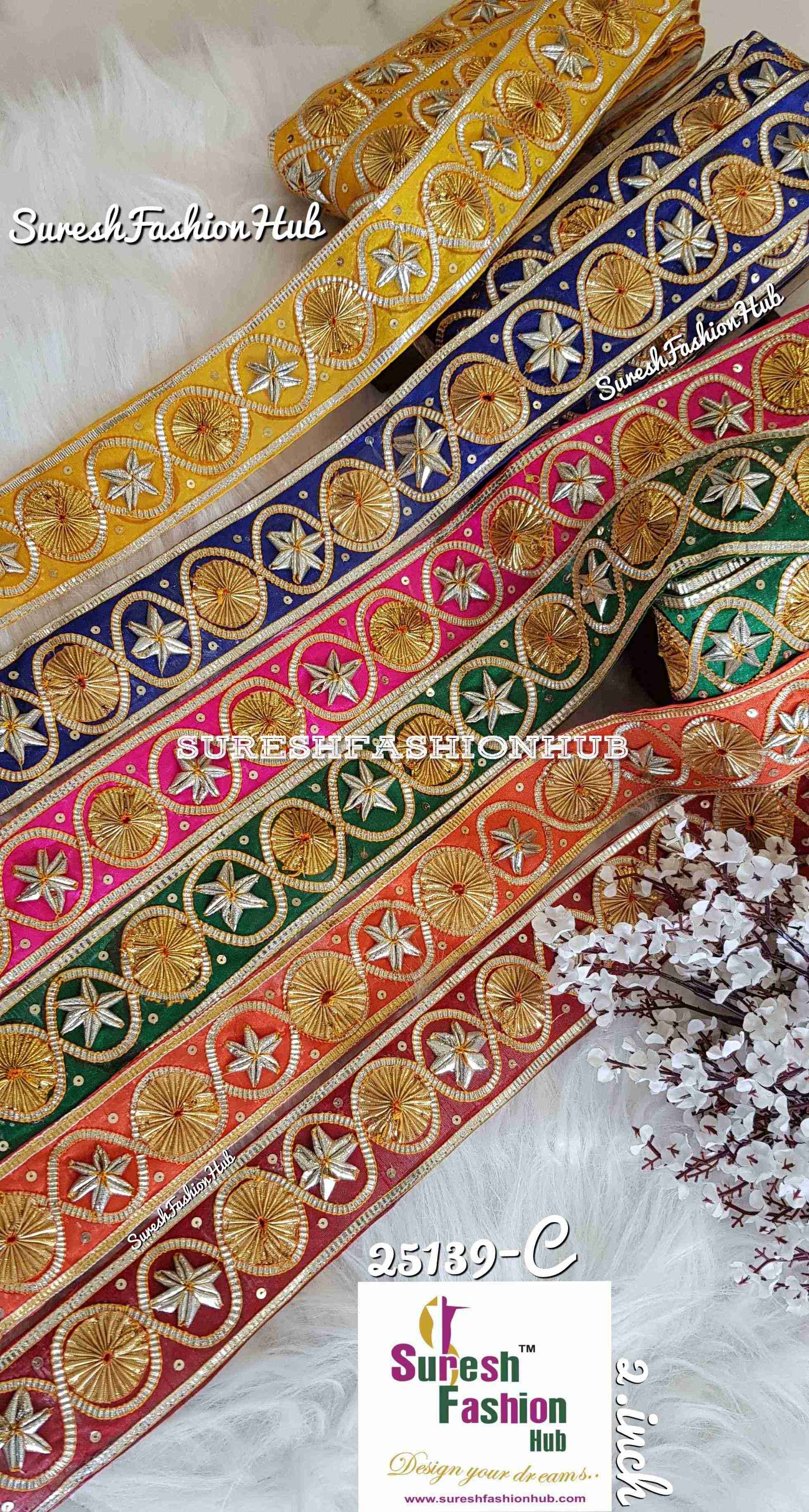 Exquisite Green Intricate Gota Patti Trim