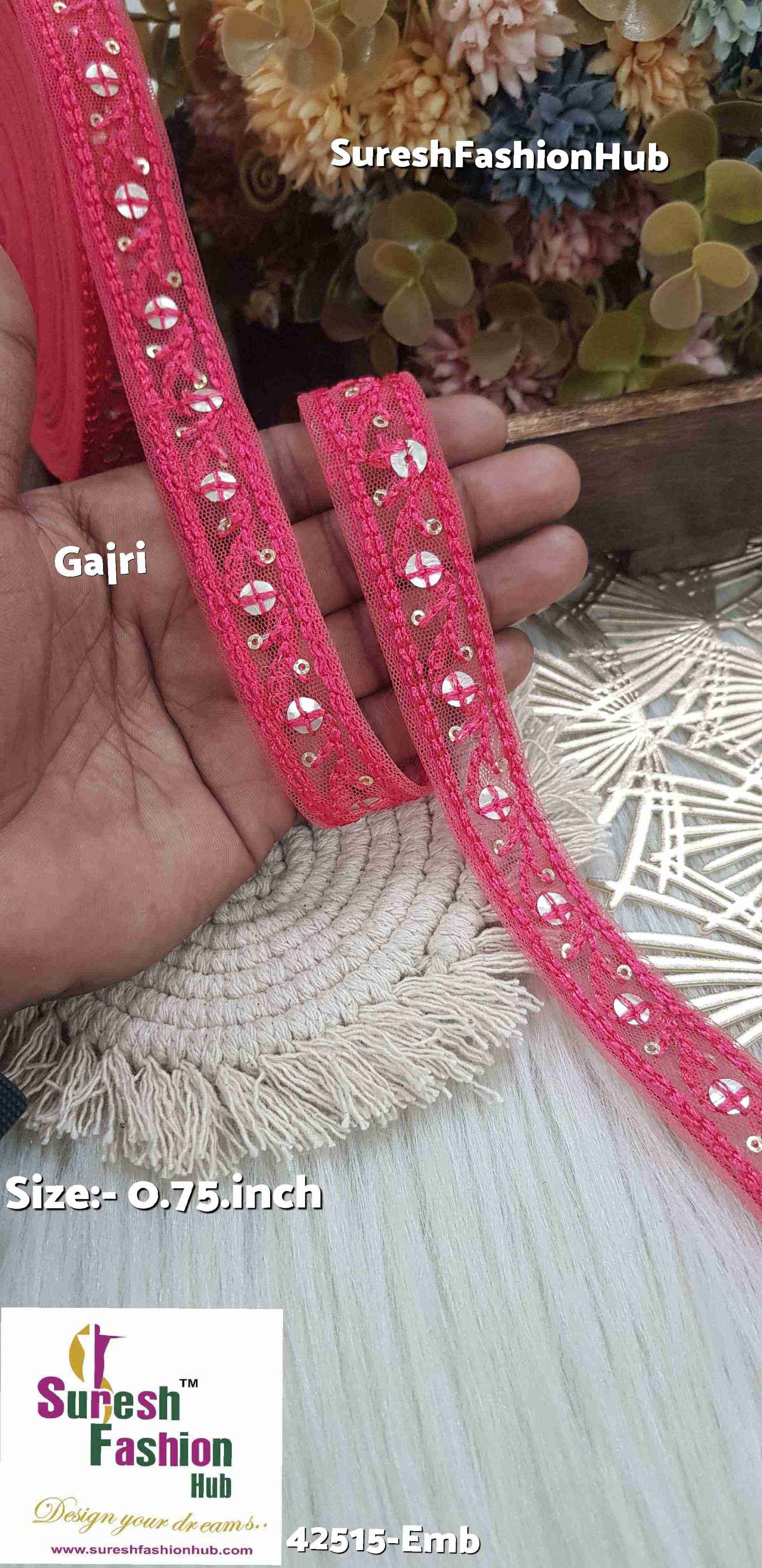 Gajri Floral Embroidery Lace