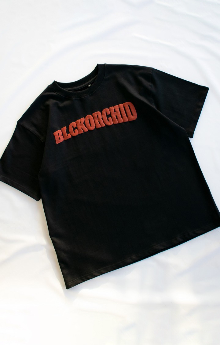 Blckorchid | Unisex Chameleon Black Cotton Printed Oversized T-Shirt 1