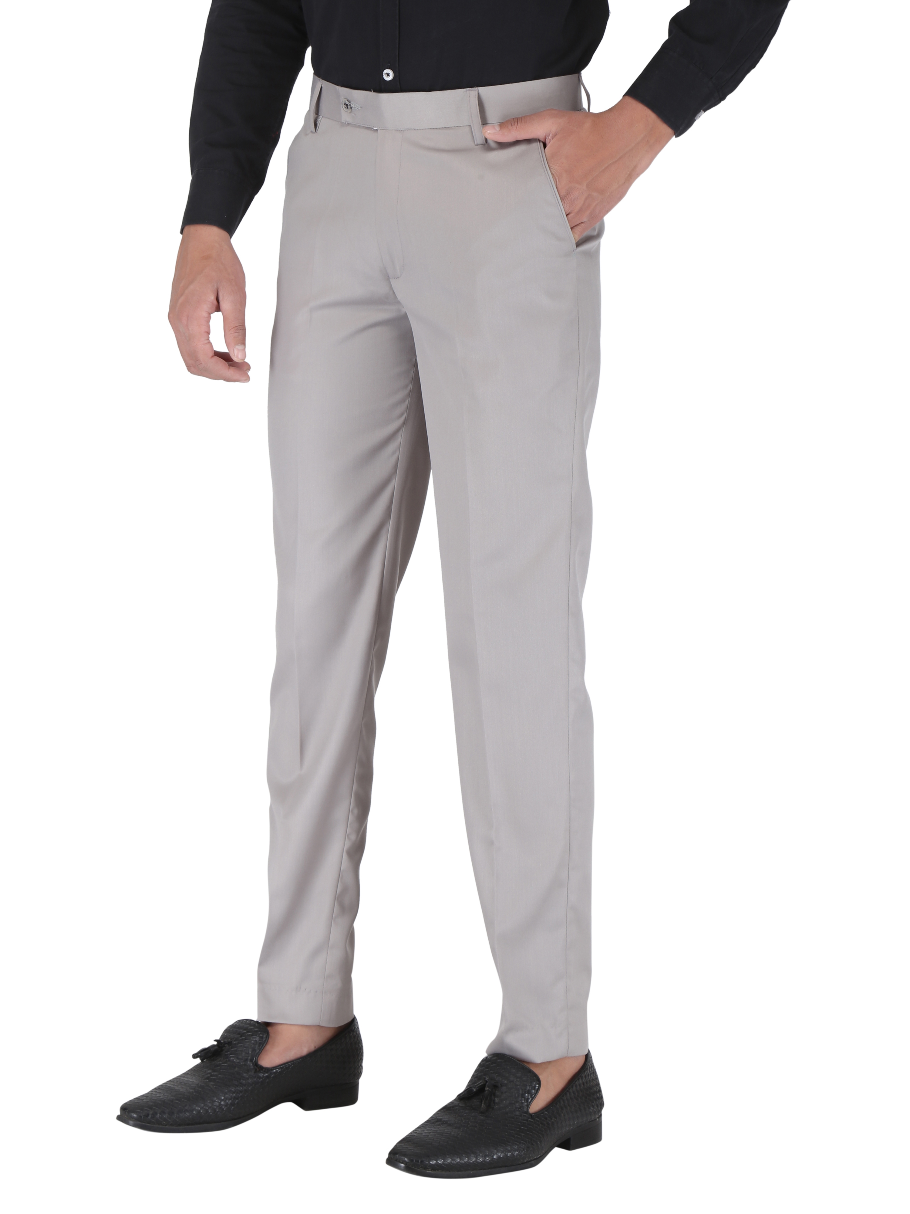 Buy Arrow Men Khaki Regular Fit Solid Formal Trousers  NNNOWcom