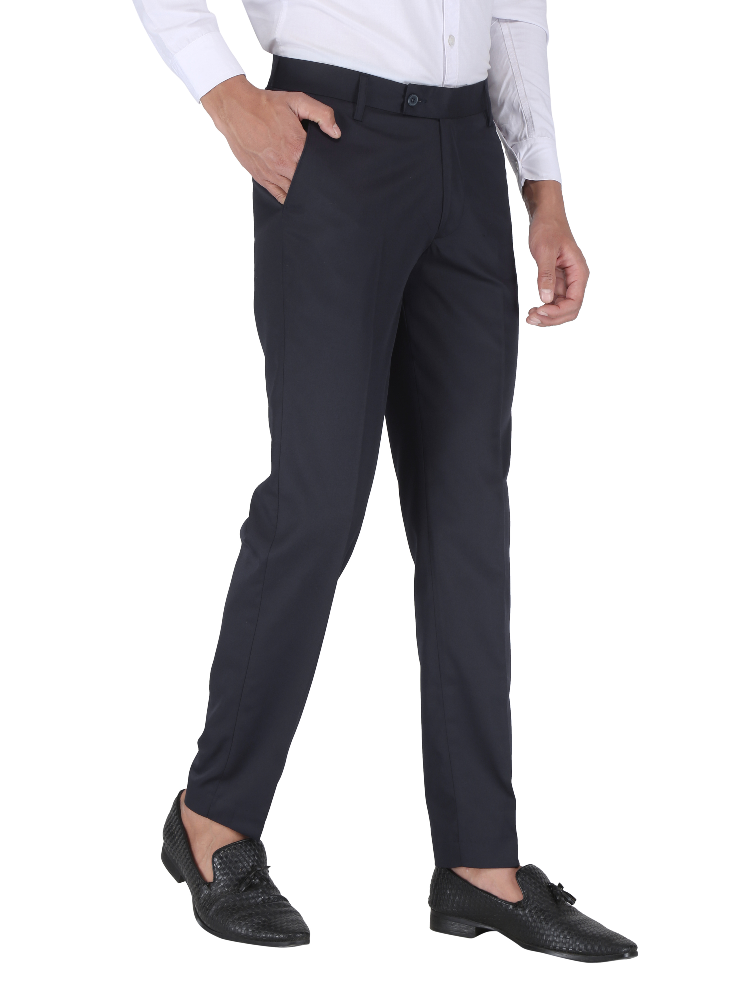 Pierre Cardin Blue Nail Head Regular Fit Suit Trouser