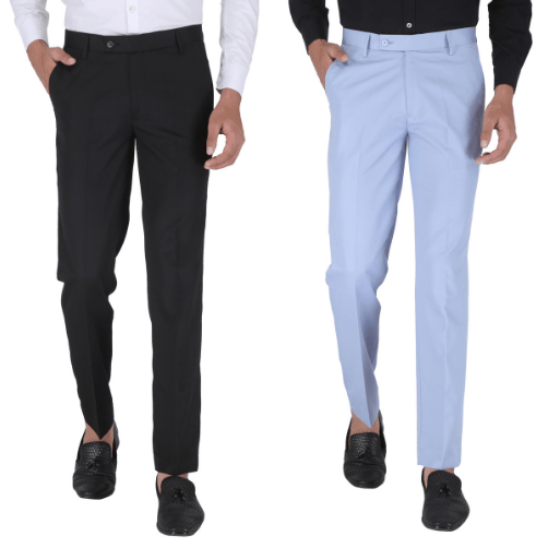 Men's Slim Fit Basic Formal Trouser - Black