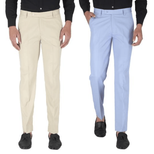 Buy Men Beige Solid Slim Fit Formal Trousers Online - 578683 | Peter England