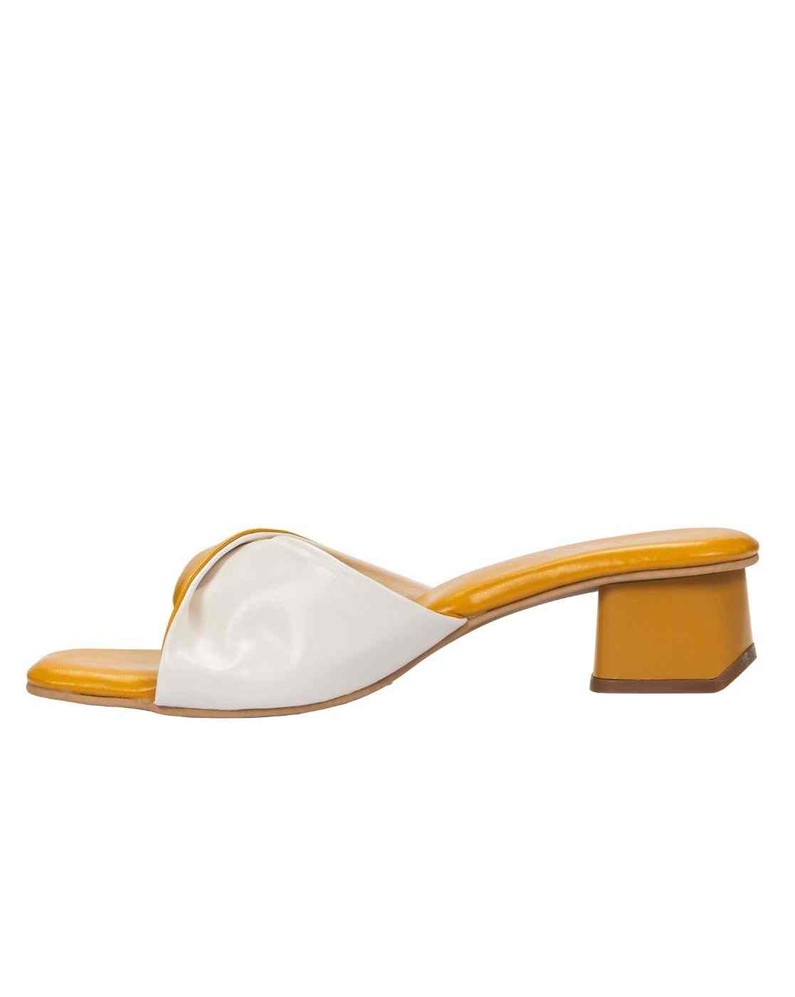 CHERE Premium Twisted knot Mule Womens Thin heel with Open Toe