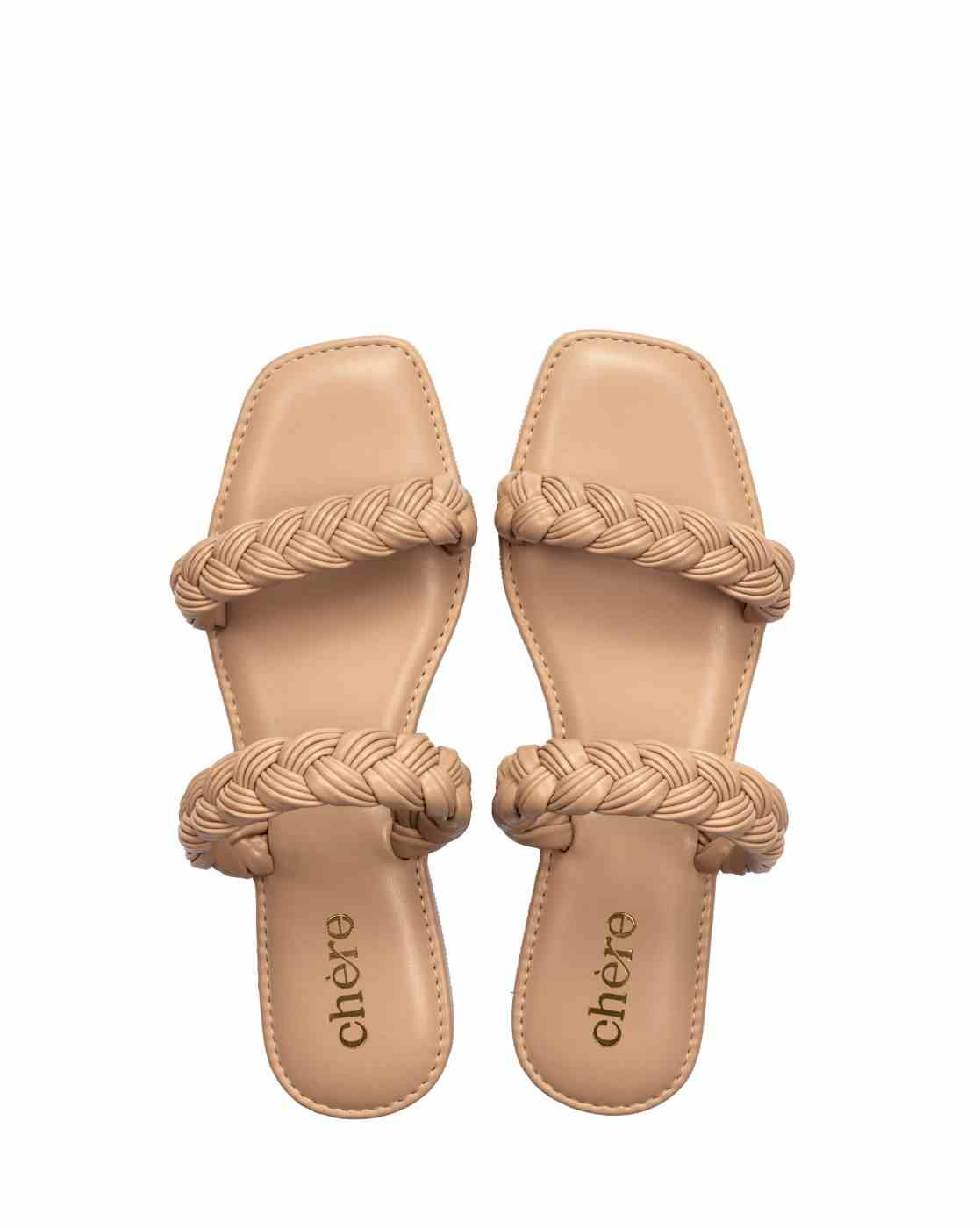 CHERE Women Solid Braided Flats