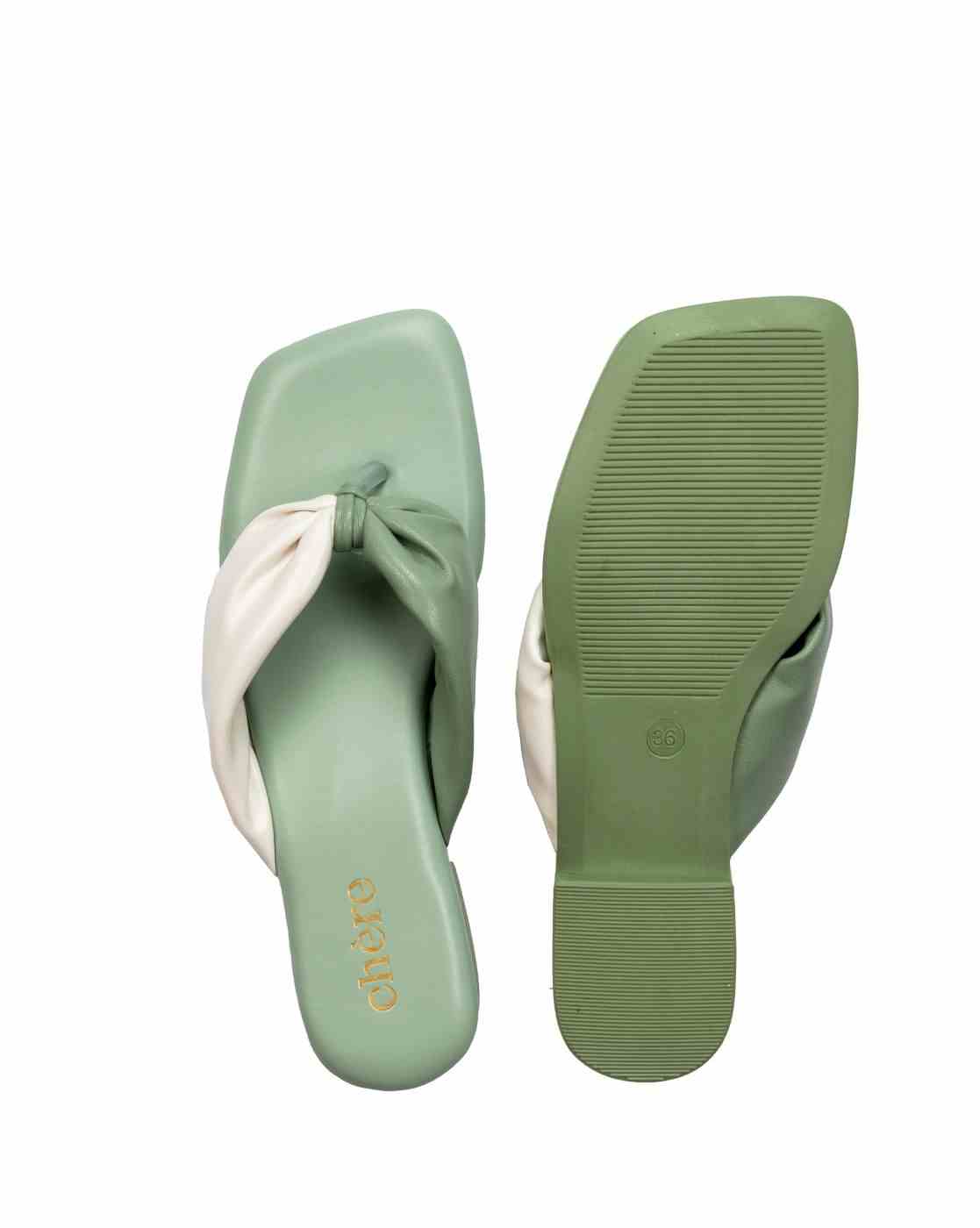 CHERE bikini puffer padded flip flops
