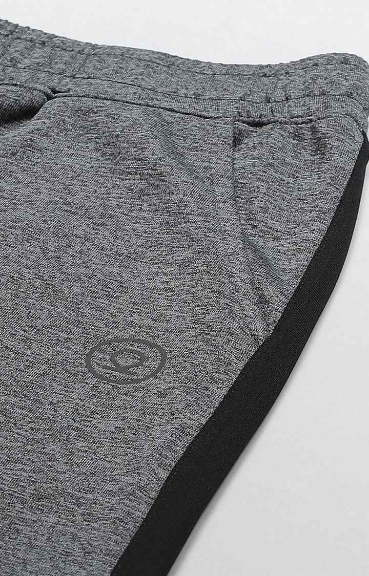 Women's  Grey Solid Polyester Trackpants