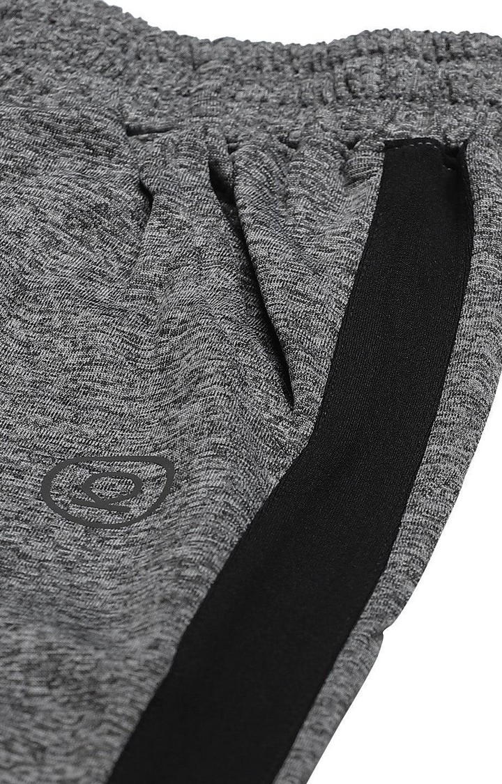 Women's  Grey Solid Polyester Trackpants