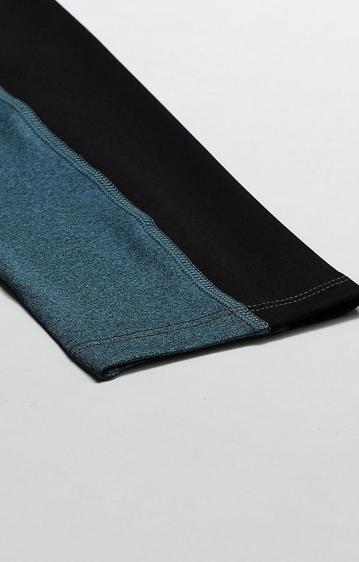 Women's  Green Solid Polyester Tights
