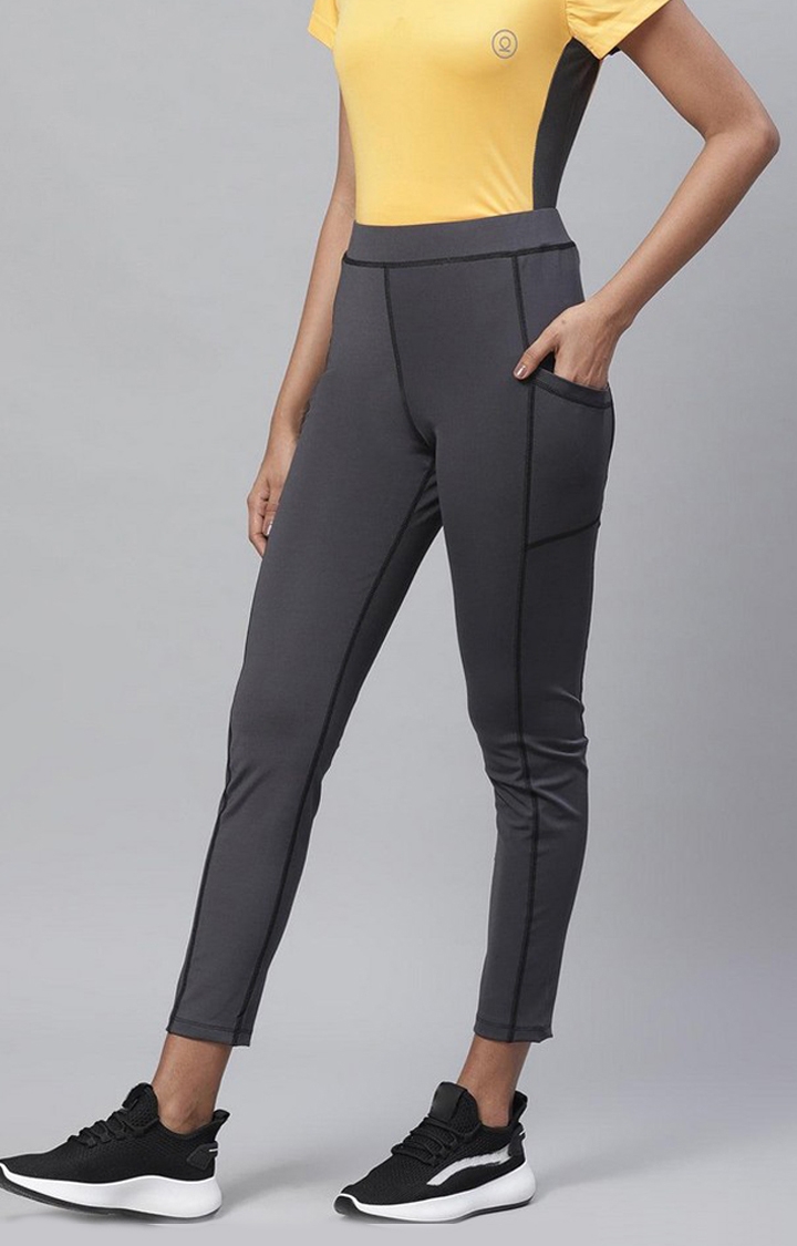 Chkokko Grey Solid Tights - Buy Chkokko Grey Solid Tights online in India