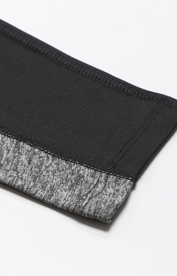 Women's  Black Solid Polyester Tights