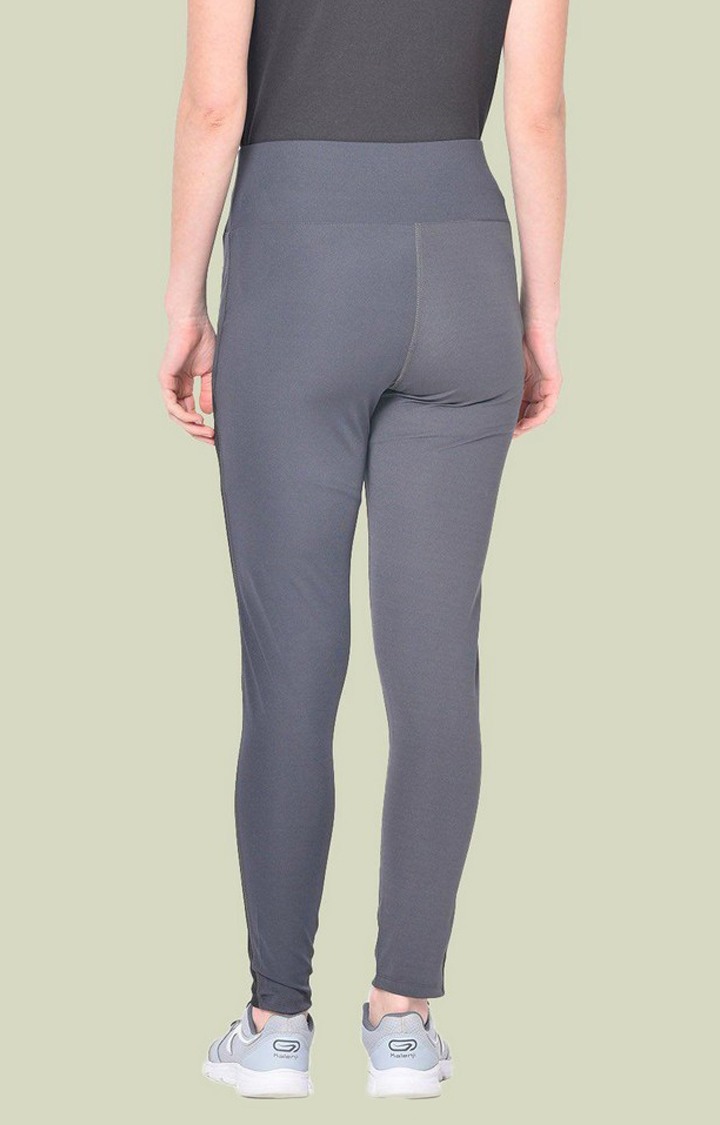 Women's  Black Solid Polyester Tights