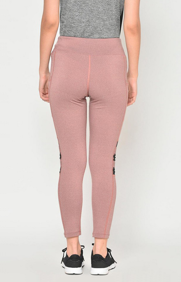 Women's  Red Solid Polyester Tights