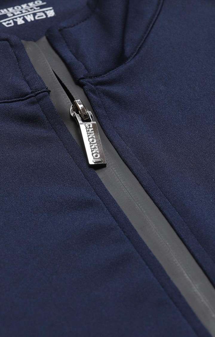 Women's  Blue Solid Polyester Tracksuits