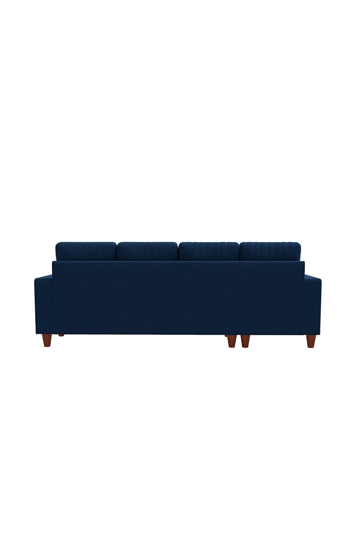 neudot Roman RHS Sectional Sofa for Living Room |6 Person Sofa|Premium Fabric with Cushioned Armrest | Solid Wood Frame|6 Seater in Cobalt Blue Color