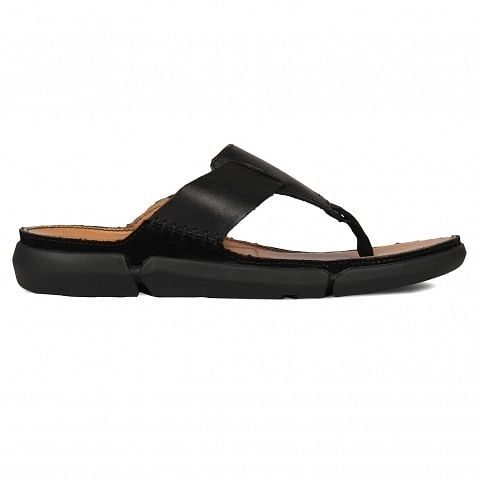 Men's Black Leather Sandals