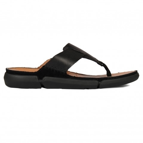 Men's Black Leather Sandals