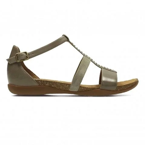 Women's Green Leather Sandals