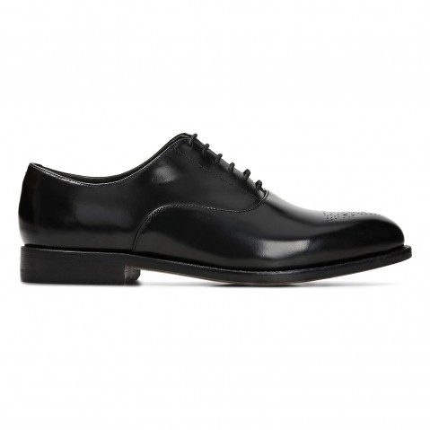 Men's Black Leather Derby Shoes